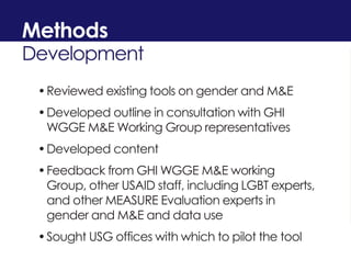 Integrating Gender in the M&E of Health Programs: A Toolkit | PDF