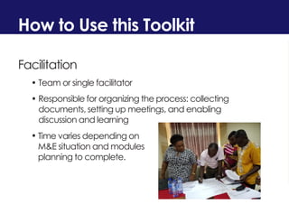 Facilitation
• Team or single facilitator
• Responsible for organizing the process: collecting
documents, setting up meeti...