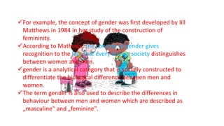 Gender Issues (school and society) | PPTX