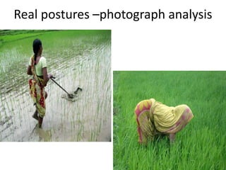 Real postures –photograph analysis
 