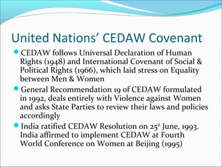 Gender issues & women empowerment in india | PPT