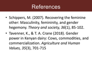 Hawking against hegemony: Fighting patriarchy through informal milk market participation in central Kenya