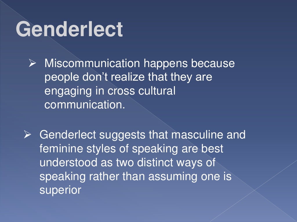 Genderlect styles