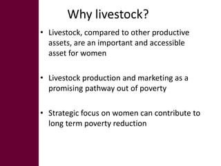 Gender and livestock value chains in Kenya and Tanzania