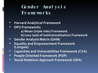 Gender Mainstreaming And Planning | PPT