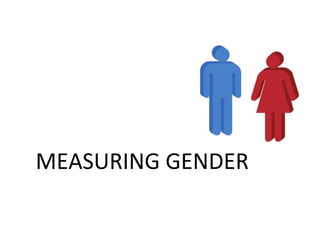 MEASURING GENDER
 