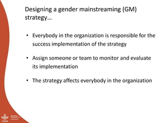 Module 2: Gender Strategy Development