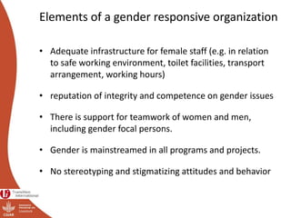 Module 3: Gender responsive organizations