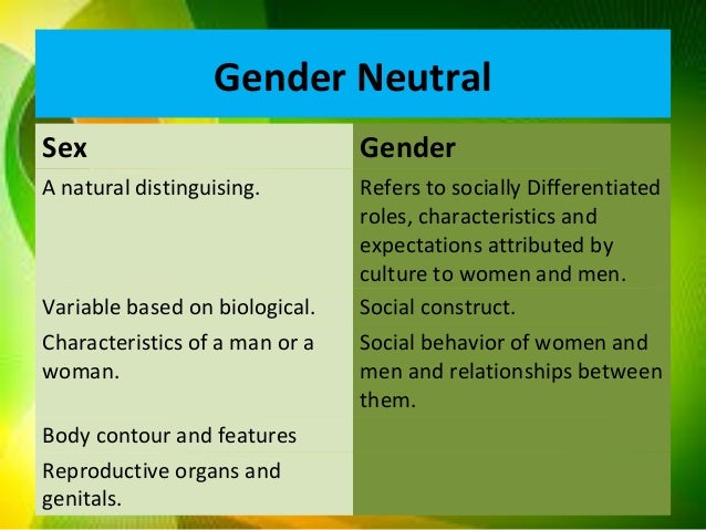 Gender neutral