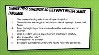 Gender neutral language | PPTX