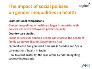 The impact of social policies on gender inequalities in health | PDF