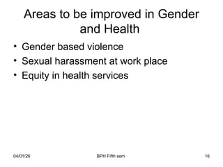 Integrating Gender Perspectives in Health Programs and HR Implications ...
