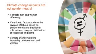 Gender Equality and Climate Change Adaptation: Why consider gender in ...