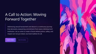 Redressing Sexual Harassment and Abuse: Pathways to Justice, Safety ...