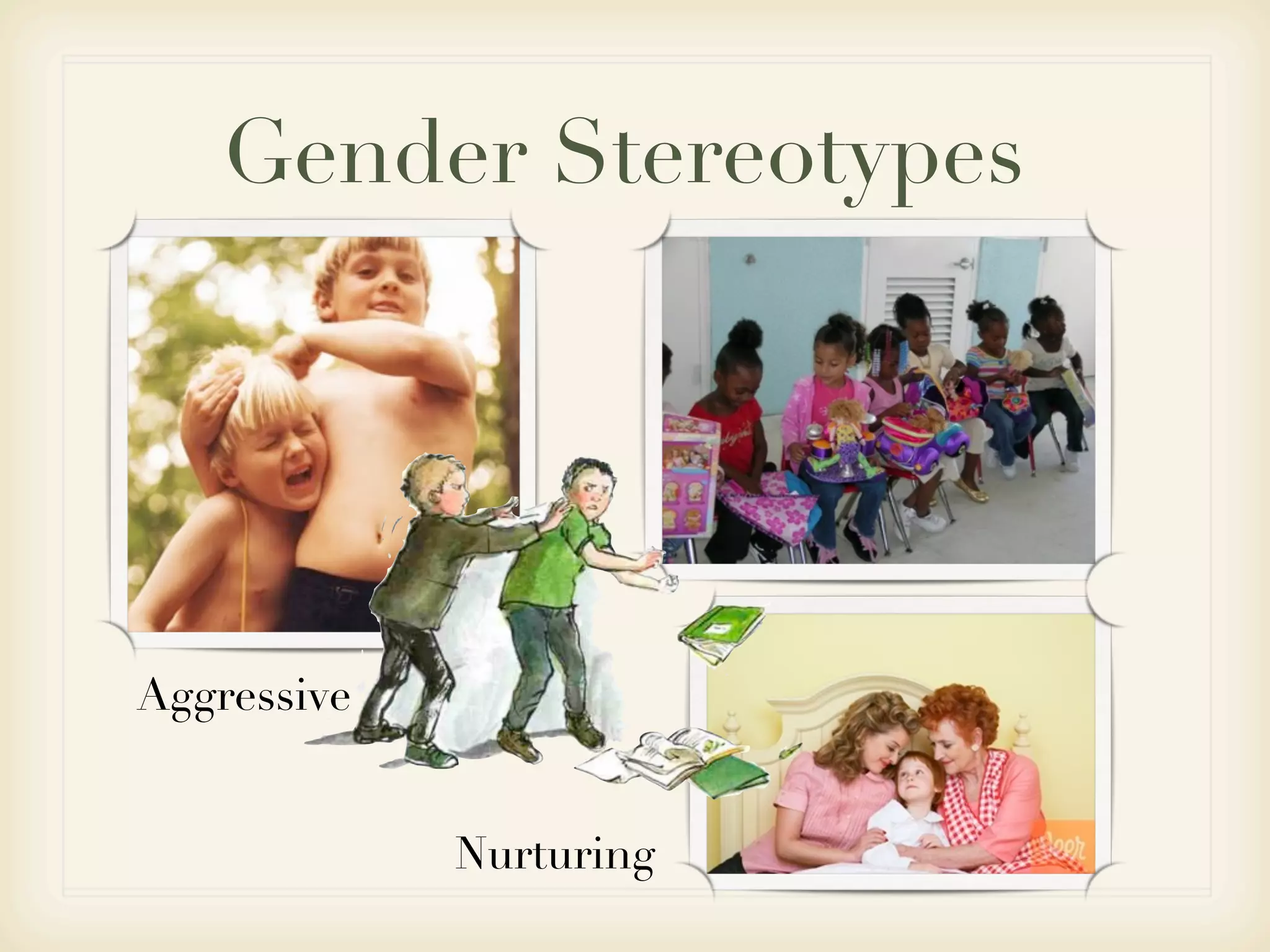 Gender Stereotypes




Aggressive


             Nurturing
 
