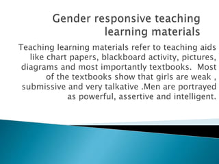 Gender School and Curriculum final | PPTX