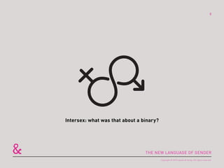 THE NEW LANGUAGE OF GENDER
Intersex: what was that about a binary?
THE NEW LANGUAGE OF GENDER
Copyright © 2015 sparks & ho...