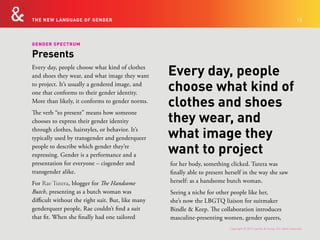 Every day, people choose what kind of clothes
and shoes they wear, and what image they want
to project. It’s usually a gen...
