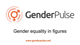 Gender equality in figures
www.genderpulse.md
 