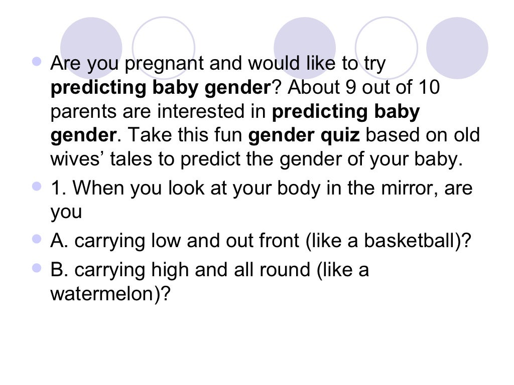 Gender quiz