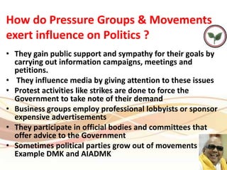 National Alliance for People’s Movements(NAPM)…Movement groups struggling on specific issues are constituents of this loose organisation which co ordinates the activities of a large number of people`s movements