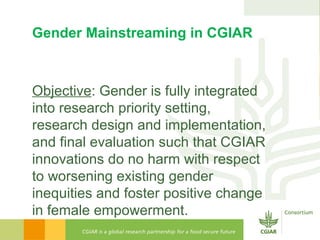 Gender Responsive Research