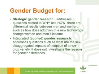 Gender Responsive Research