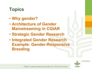 Gender Responsive Research
