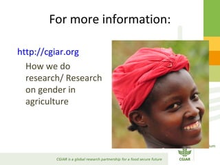 Gender Responsive Research