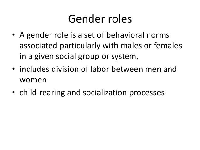 Gender role
