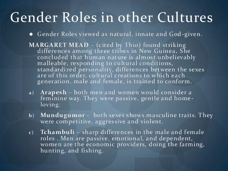 How Culture Influences Personality and Gender Roles