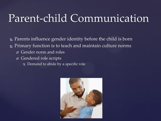 Gender roles in the family | PDF