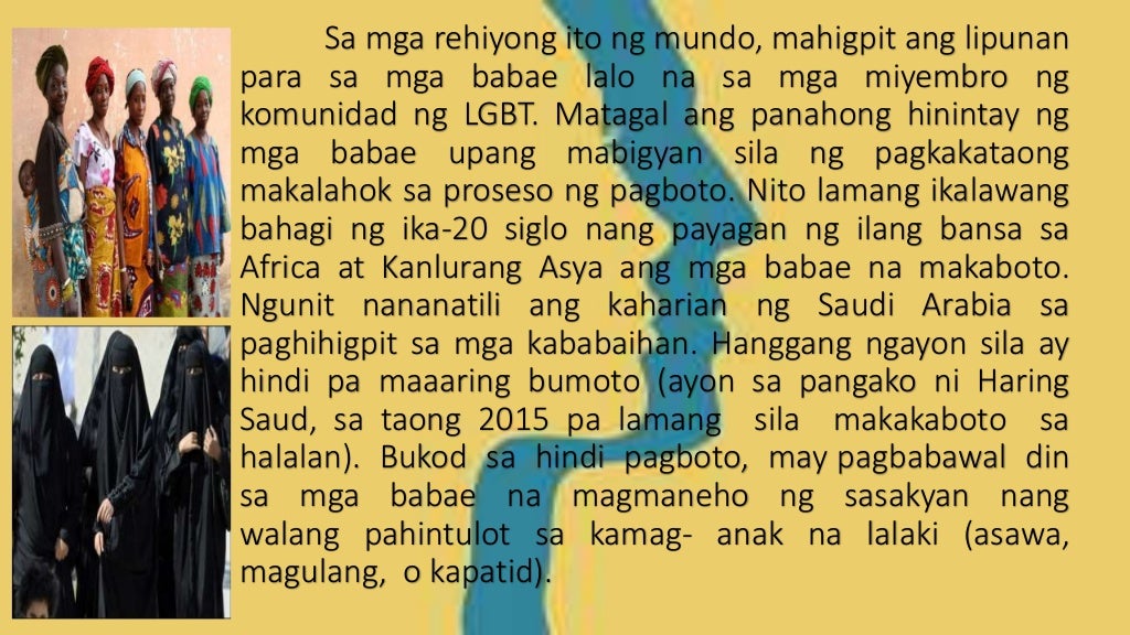 Gender roles sa iba’t ibang lipunan sa mundo