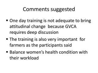 Gender capacity development action plan performance report: Module 1