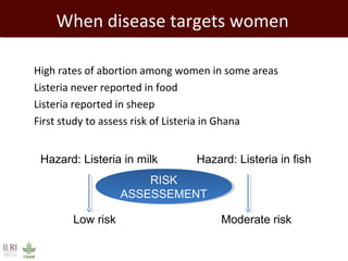 Gender-sensitive participatory risk assessment for food safety