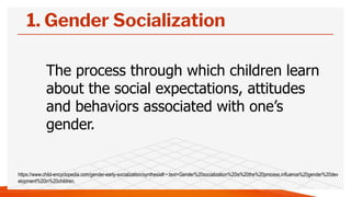 Gender Socialization Process Understanding Gender Socialization, Discrimination, and Inequalities in ...