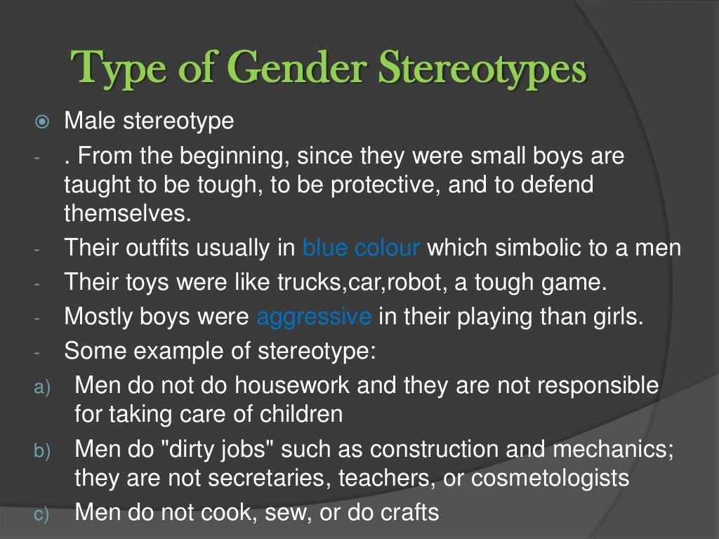 Gender stereotype