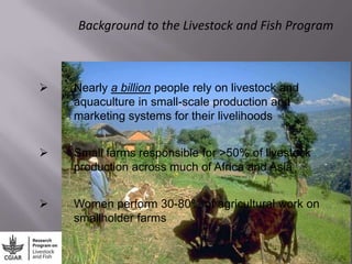 Achieving proof of scale for food security and poverty reduction: Gender in the livestock and fish research program