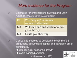 Achieving proof of scale for food security and poverty reduction: Gender in the livestock and fish research program