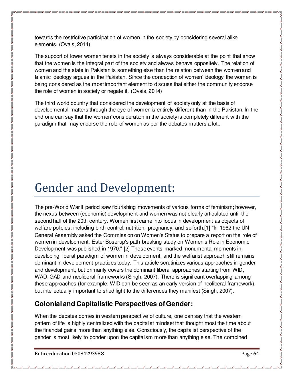 case study topics about gender and society