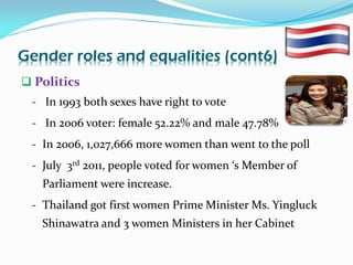 Gender Studies On Thailand