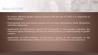 Understanding Gam Gender tools and methodology | PPTX