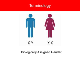 Terminology
Biologically Assigned Gender
 