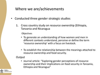 Gender research update in Ethiopia