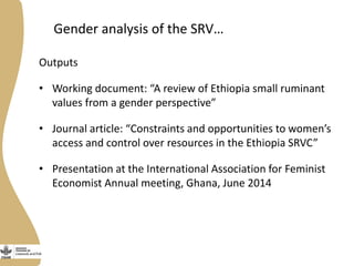 Gender research update in Ethiopia