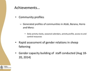 Gender research update in Ethiopia