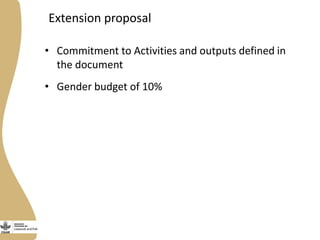 Gender agenda in the Livestock and Fish program