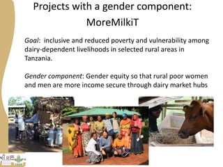 Progress on gender research in the Tanzania value chain in 2014 and 2015