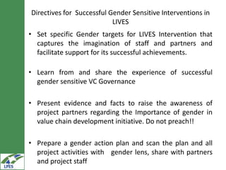 Gender in value chain analysis: Macro, meso and micro levels