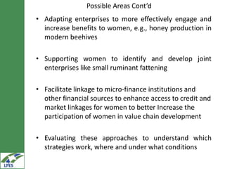 Gender in value chain analysis: Macro, meso and micro levels